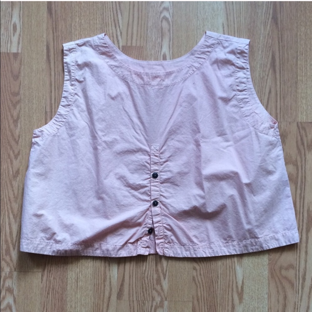 J Morgan Puett rose colored sleeveless top